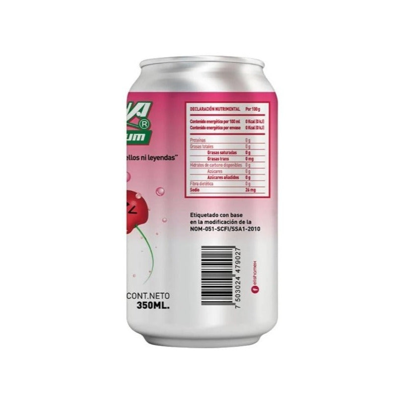 Agua Carbonatada Elisha Aluminium Sabor A Cereza 8 Pz