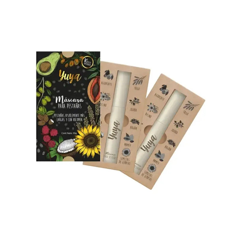 Pack 2 Máscaras De Pestañas Yuya Rimel 10 Aceites Color Negro