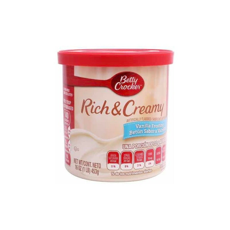 Betún Sabor Vainilla Betty Crocker 453 (2 Piezas)