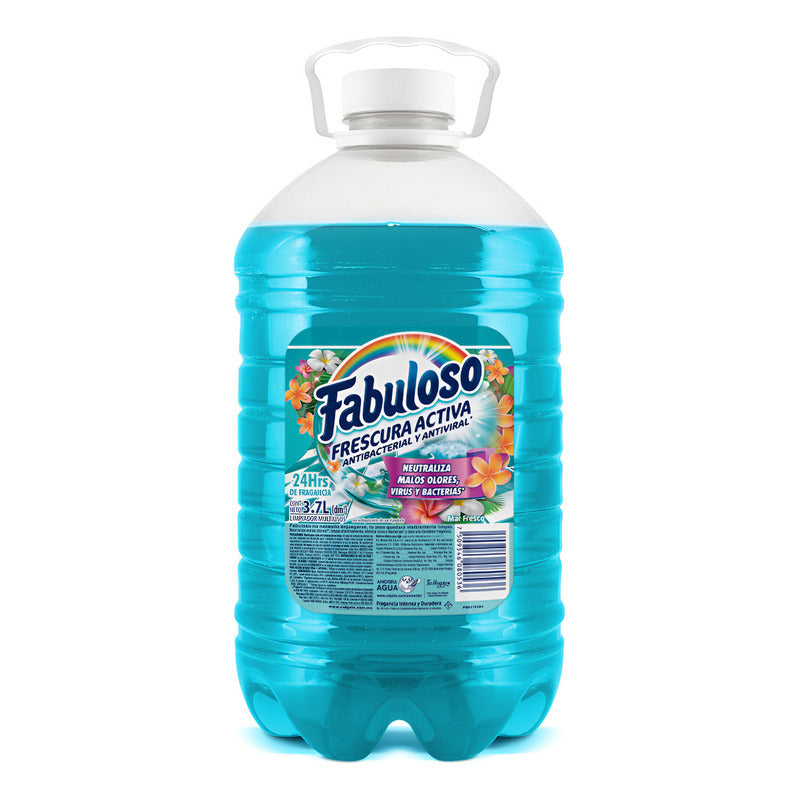 Limpiador Multiusos Fabuloso Antibacterial Mar Fresco 3.7l
