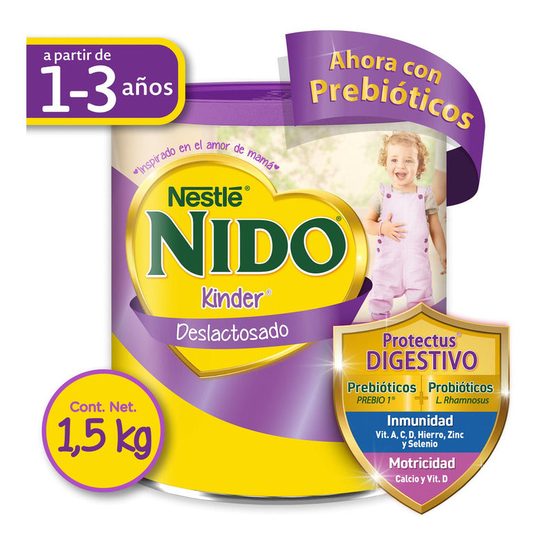 Alimento Para Niños De Corta Edad Nido Kinder 1+ Deslactosado 1.5kg