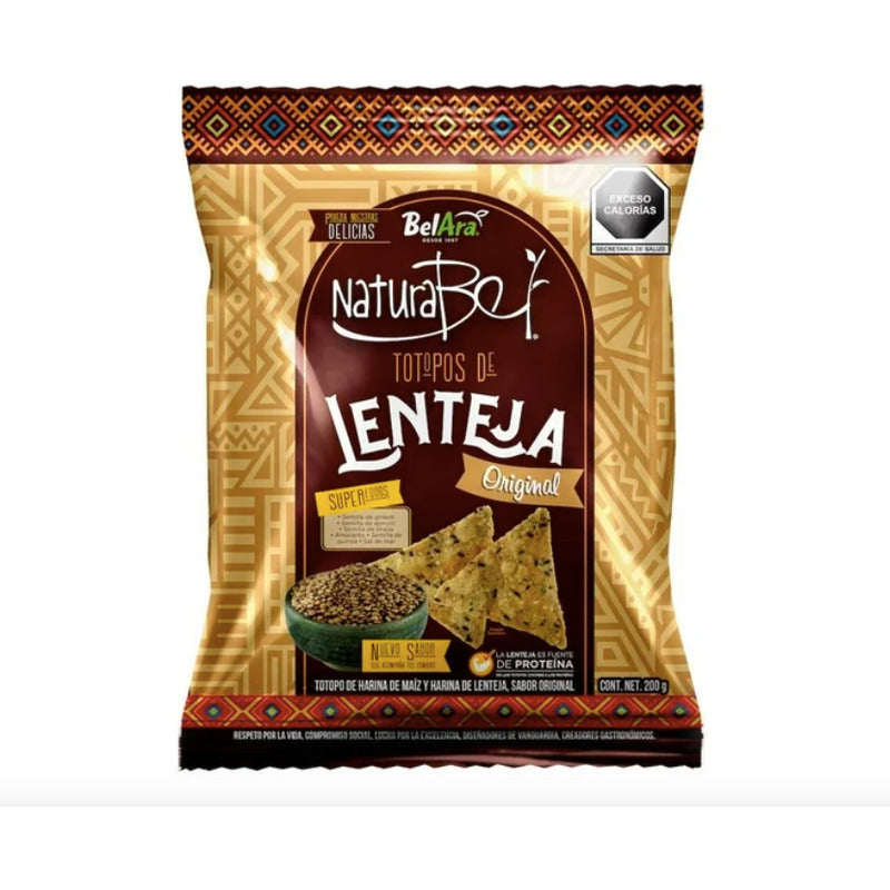 Totopos De Maiz Y Lenteja Bel Ara Natura Bel 6 Pzas De 200gr