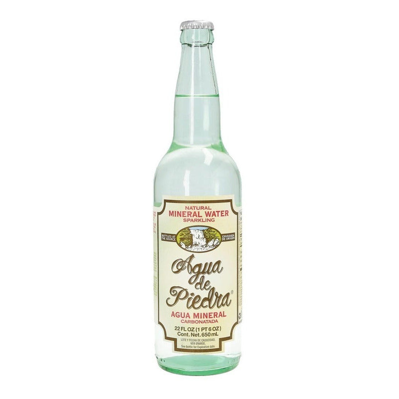 Agua Mineral Con Gas Agua De Piedra 650 Ml. 3 Pack Ipg