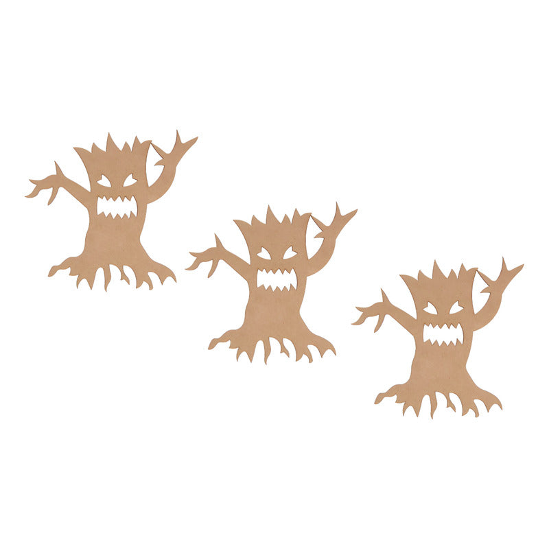 Figurita Decorativa Para Halloween Arbol De 12cm 3pz