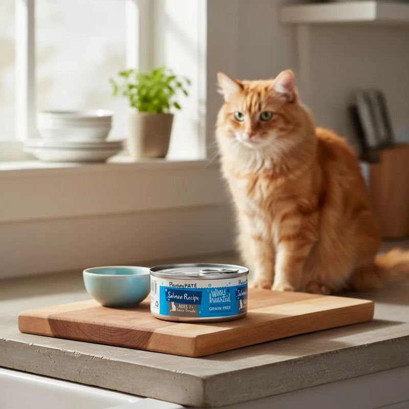Alimento Natural Húmedo Para Gato Senior Receta Salmón 156 G