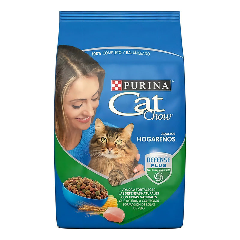 Alimento Cat Chow Defense Plus Hogareños Para Gato Adulto Sabor Carne De 9 Kg