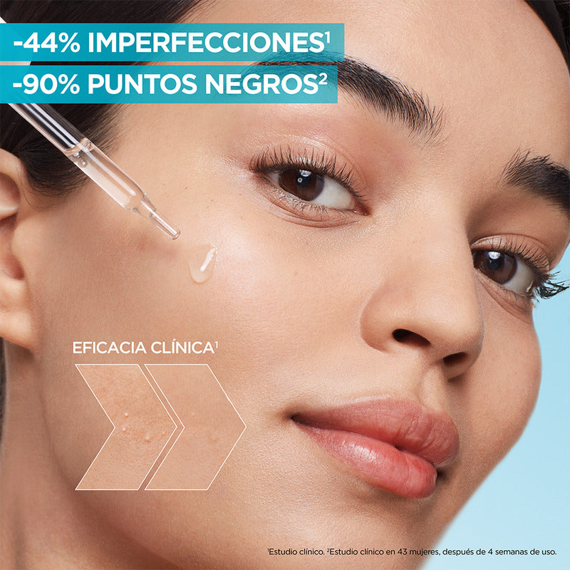 Sérum Anti Imperfecciones Garnier Express Aclara, Con Concentrado De Vitamina C, Ácido Salicílico Y Niacinamida Que Reduce Manchas En Piel Grasa 30 Ml Día/noche