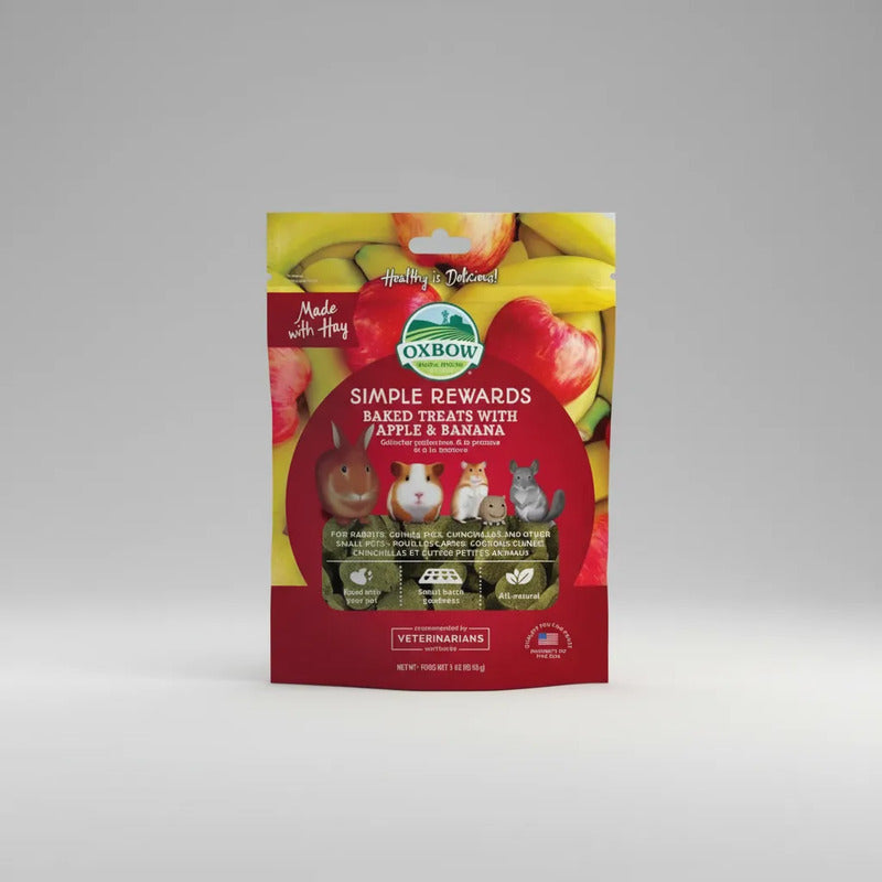 Premios De Manzana Y Plátano Para Pequeños Mamíferos, 85 G