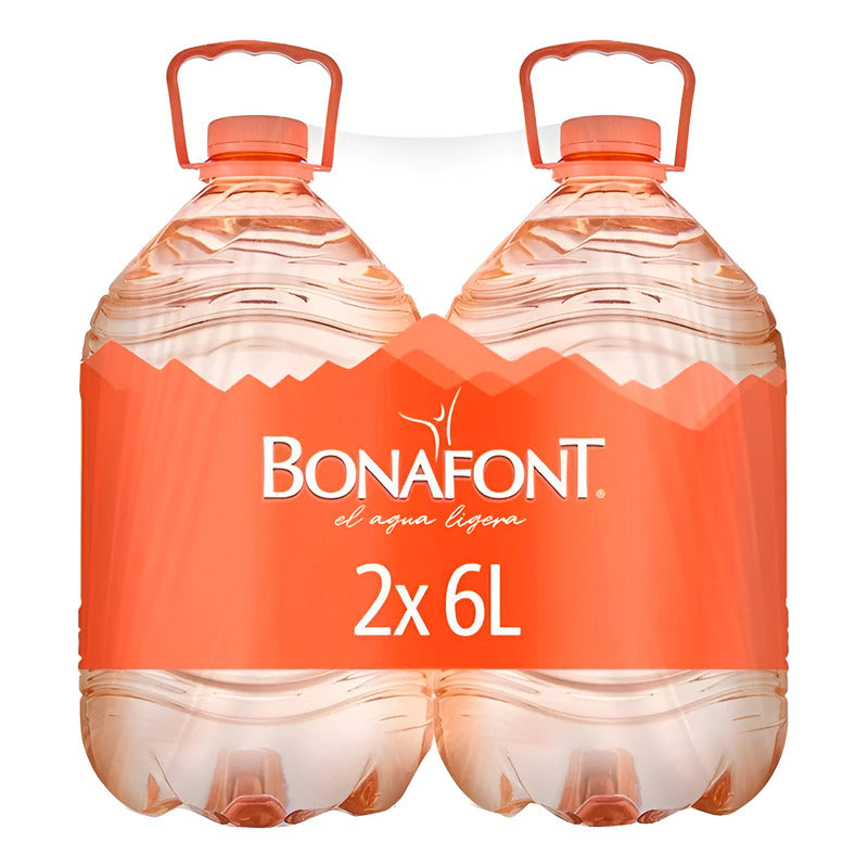 Bonafont, Agua Natural, 6l, 2 Pack