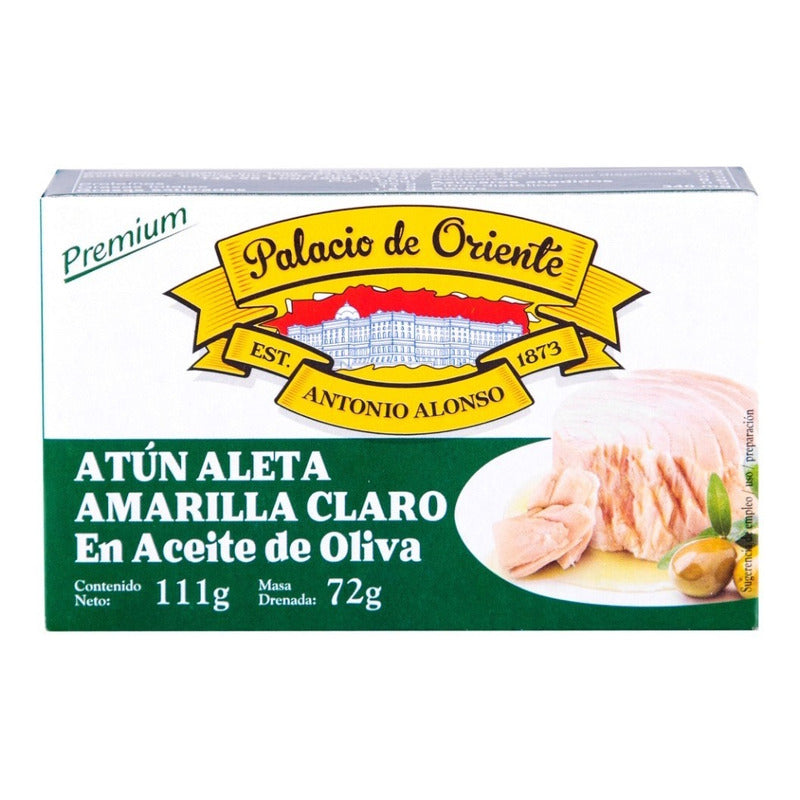 Atún Aleta Amarilla Palacio Oriente Aceite Oliva 6pzs 111g