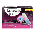 Tampones Kotex Unika Regular Flujo Moderado 6 Paq De 12 Pzas