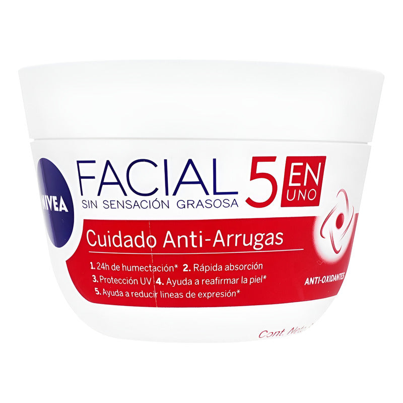 3 Pzas De Crema Facial Nivea Cuidado Anti-arrugas Antiarrugas