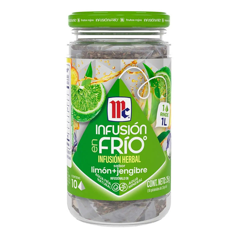 Te Infusion Frio Mccormick Limón-jengibre 10 Sobres (4pzs)