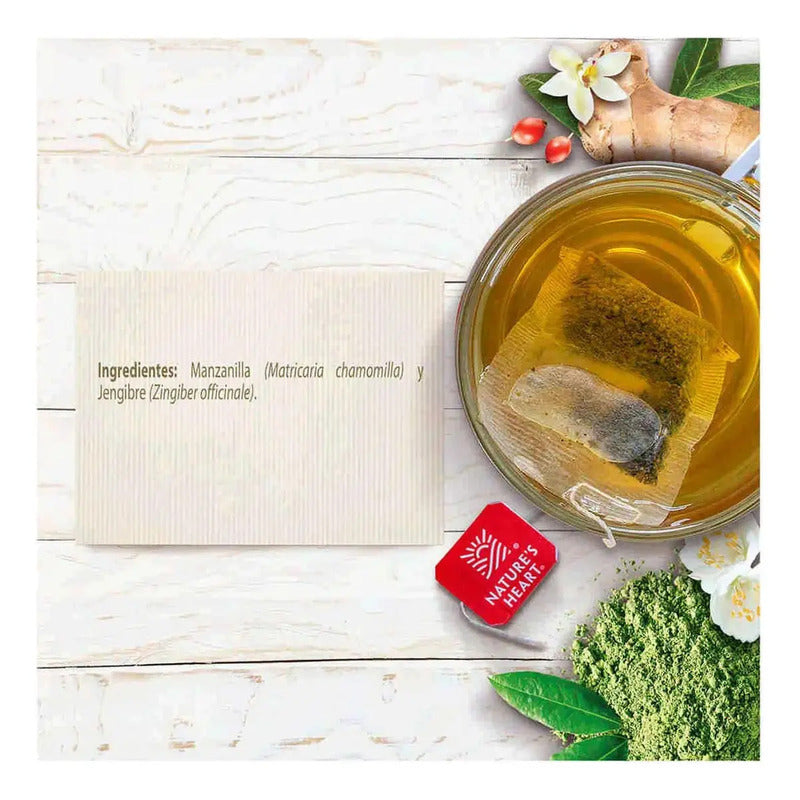 Té Manzanilla Y Jengibre X20 Sobres 30g Nature's Heart