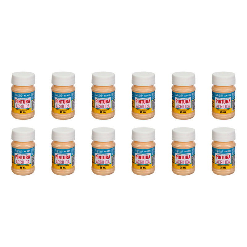 Pintura Acrílica Alta Calidad Color Piel 12 Pz De 35ml Piel