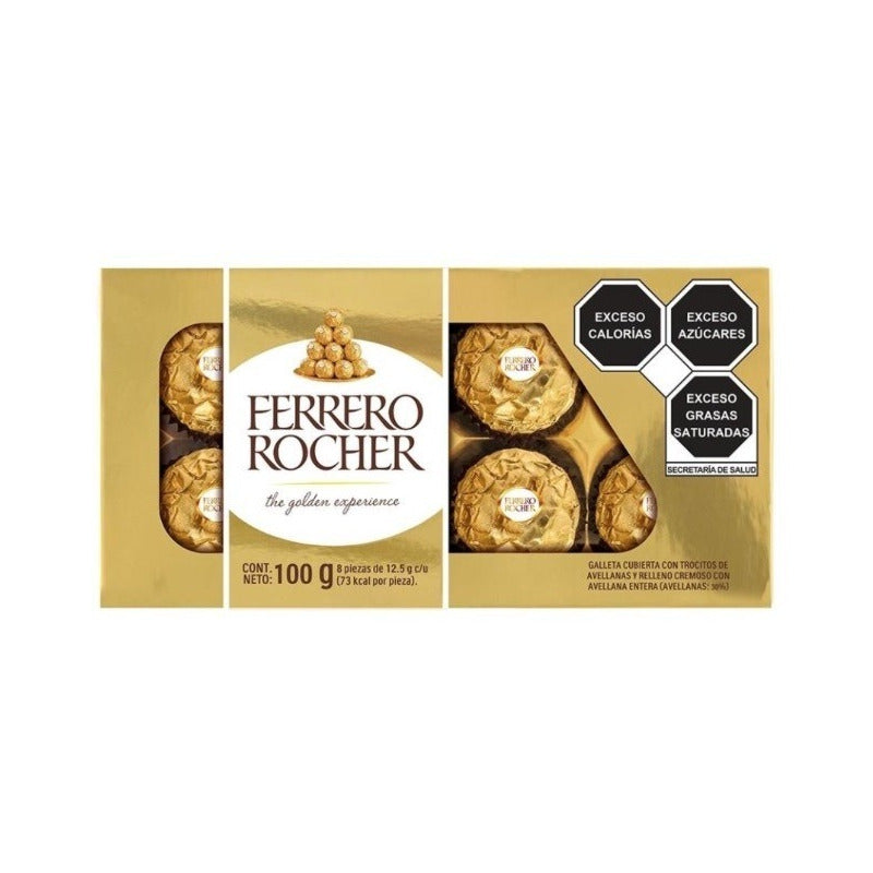 Chocolates Ferrero Rocher Cubierta Y Rellena 8pzas D