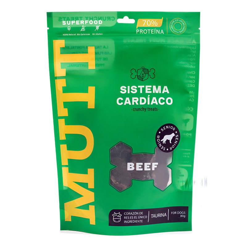 Mutt Sist Cardíaco Premio Senior Corazón Res 80g (2 Bolsas)