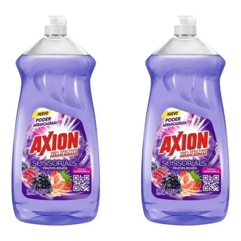 Lavatrastes Axion Sensorials Frutos Rojos 1.1 L (2 Piezas)