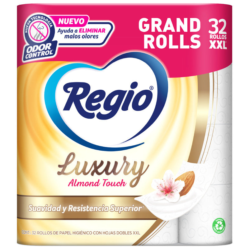 Papel Higiénico Regio Luxury Almond Touch 32 Rollos