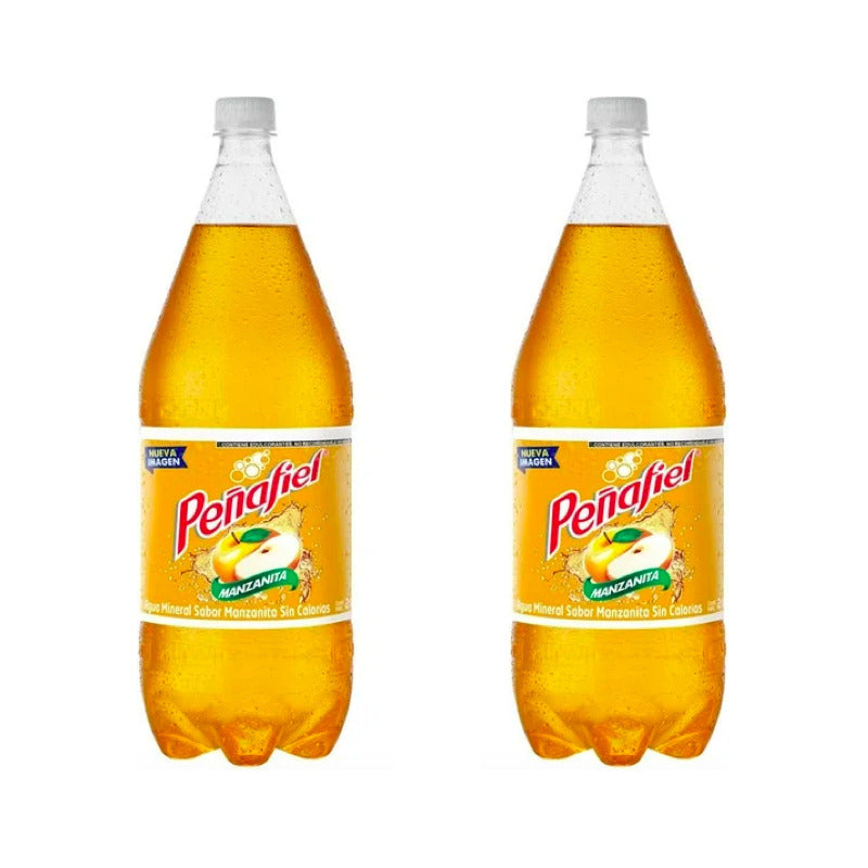 Agua Mineral Peñafiel Sabor Manzanita 12 Piezas De 2 Litros