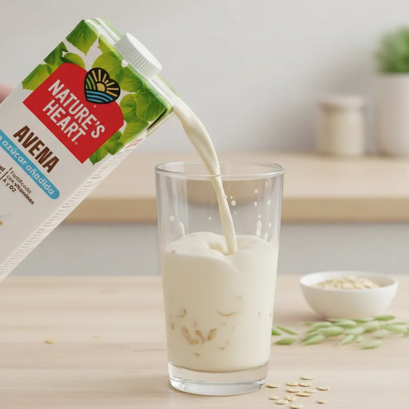 Bebida De Avena Nature's Heart Sin Azúcar 946 Ml (6piezas)
