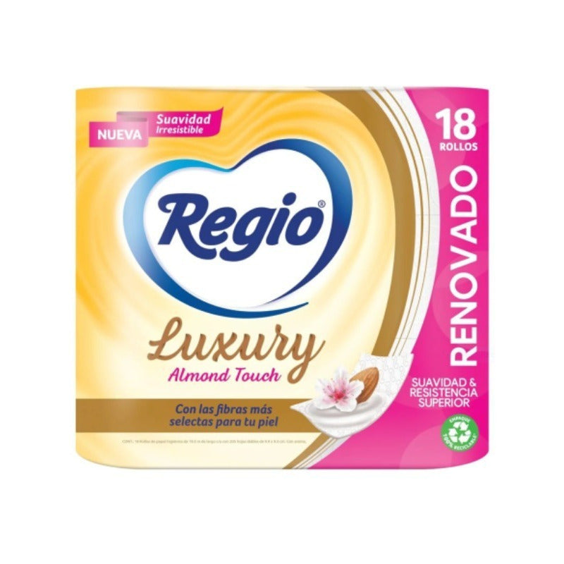 Papel Higiénico Regio Luxury Almond Touch 18 Rollos