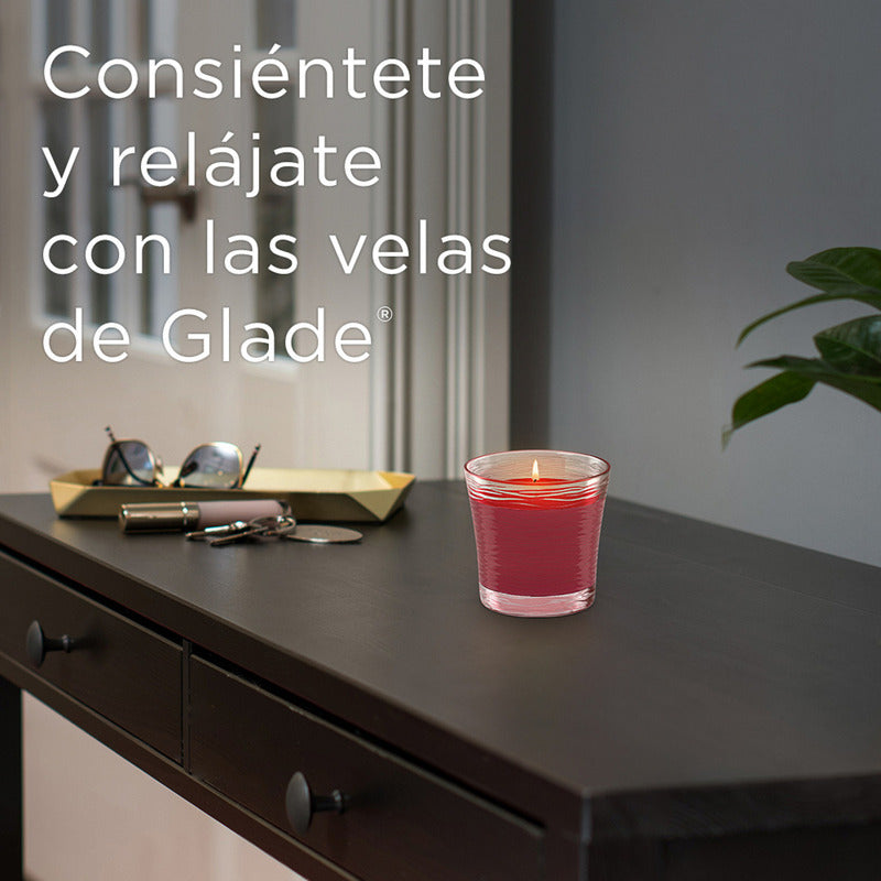 Glade Ambientador Vela Manzana Y Canela, 96gr