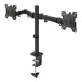 Steren Soporte Doble De Escritorio Para Monitores De Hasta 3 Color Negro