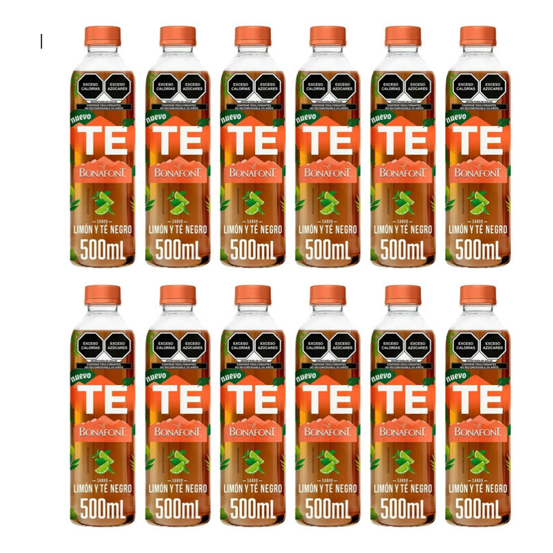 Té Negro Bonafont Sabor Limón 500 Ml (12 Piezas)