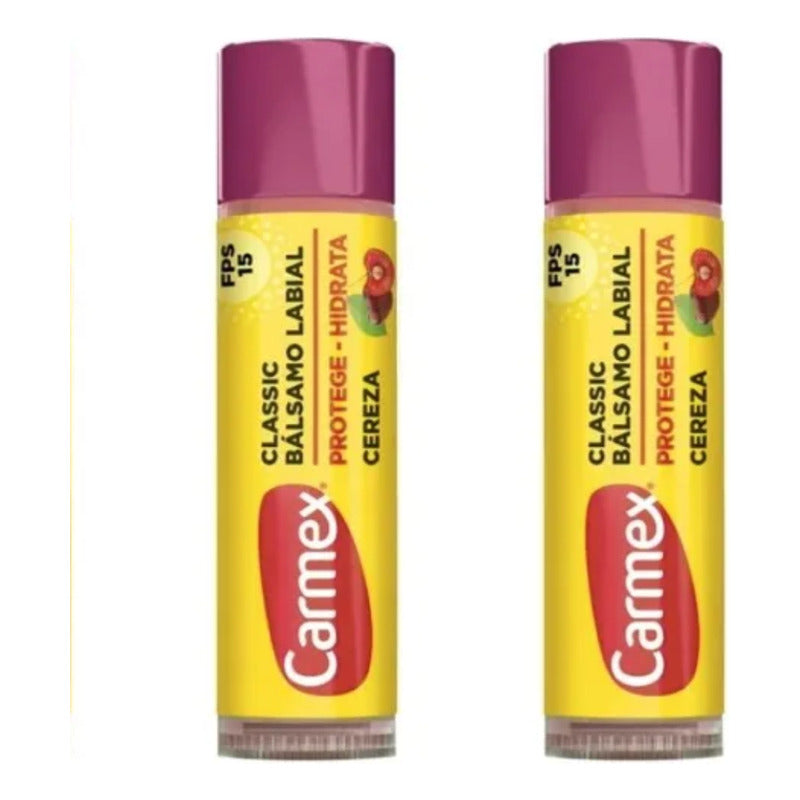 Protector Labial Carmex Fps 15 Sabor Cereza 2 Pzas De 4.25gr