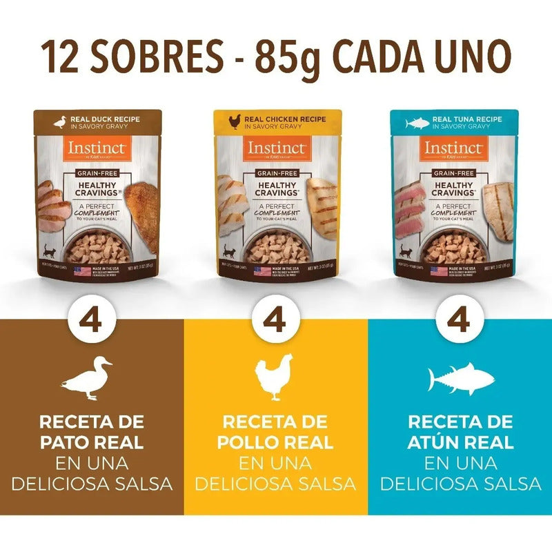 Alimento Healthy Cravings Para Gato, Pack 12 Sobres De 85 G