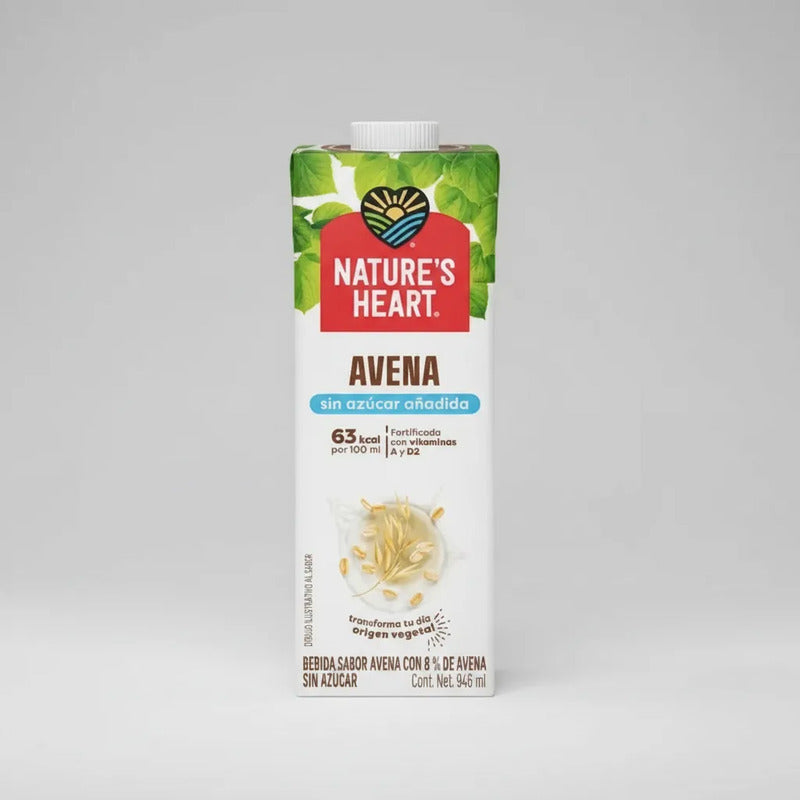 Bebida De Avena Nature's Heart Sin Azúcar 946 Ml (6piezas)