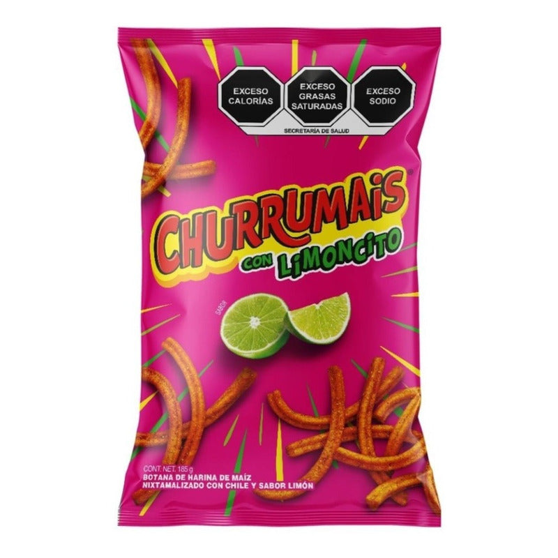 Churrumais Sabritas Con Limoncito 185g 3pzas