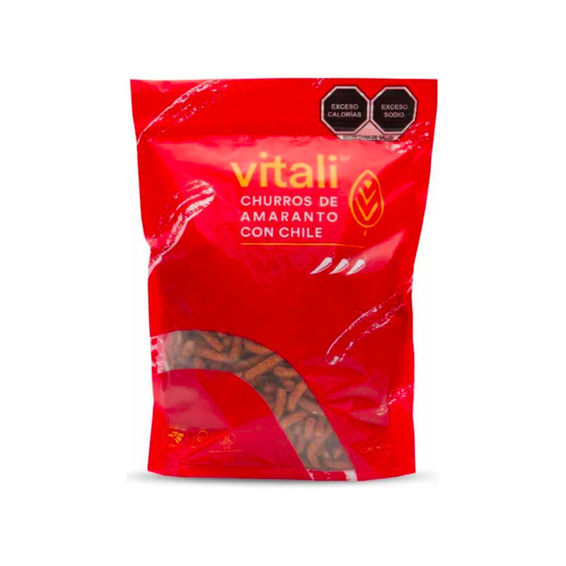 Churritos De Amaranto Vitali Sabor Chile 3 Piezas De 500g