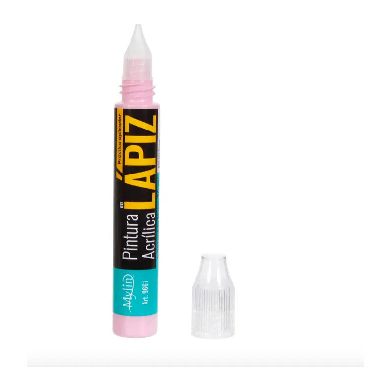Pintura Acrílica En Lápiz Color Rosa 1 Pieza De 30ml Rosa