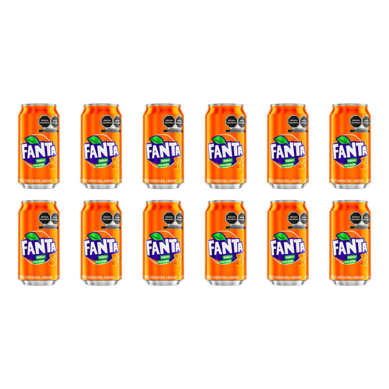 Refresco Fanta Sabor Naranja 12 Piezas De 355ml