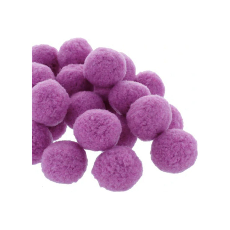 Mercería Pompoms D 50mm Color Rosa Brillante 2 Paq Con 30pz