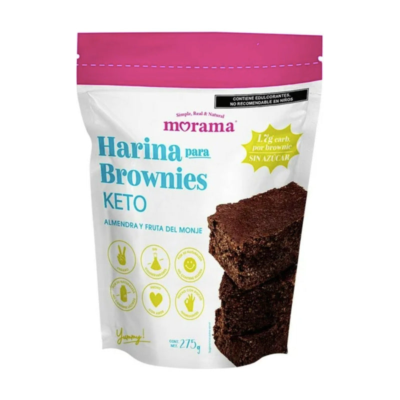 Harina Para Brownies Keto Morama 3 Piezas De 275gr