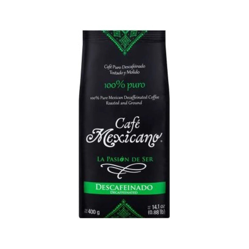 Café Molido Mexicano Tostado Descafeinado 400g (2 Bolsas)