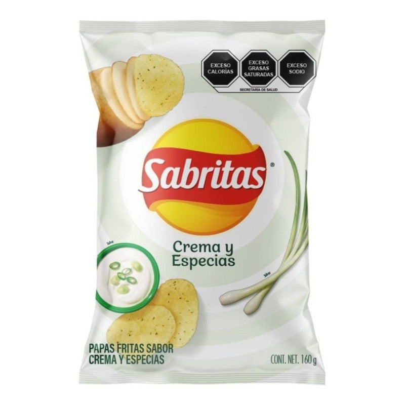 Sabritas Sabor Crema Y Especias 160g 5pzas