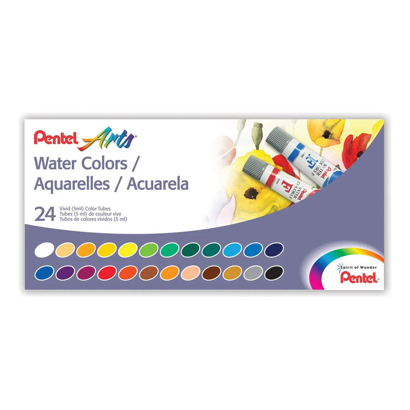 Set De Acuarelas Pentel Arts, Paquete De 24 Colores Surtidos