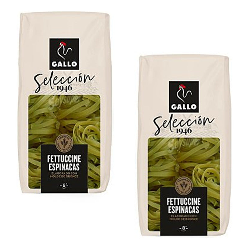 Fetuccine Espinacas  El Gallo 450 G  (2 Piezas)