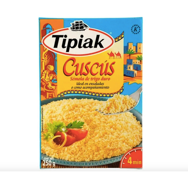 Cuscús Semola De Trigo Duro Natural Tipiak 6 Piezas De 250gr