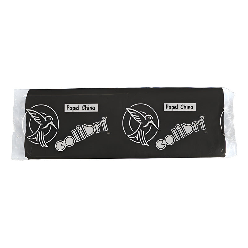100 Pliegos Papel China, Color Negro Negro
