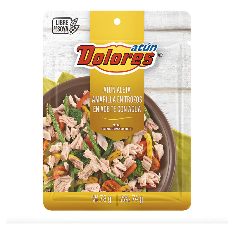 Lomo De Atún En Aceite Con Agua Dolores 3 Piezas De 78gr