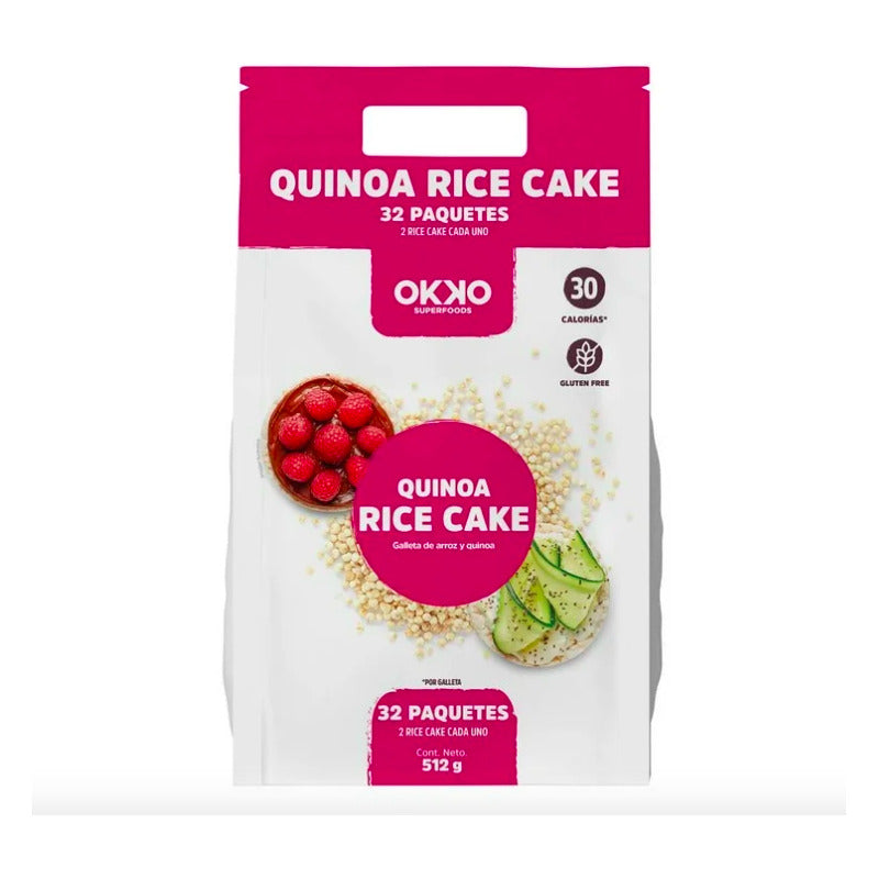 Galletas Okko Superfoods Rice Cake Arroz Y Quinoa 32 Pzas