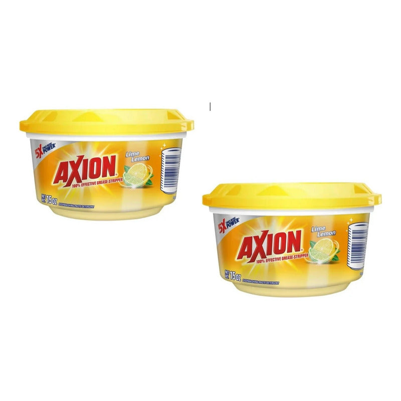 Lavatrastes En Pasta Axion Aroma Limón  425 G (2 Piezas)
