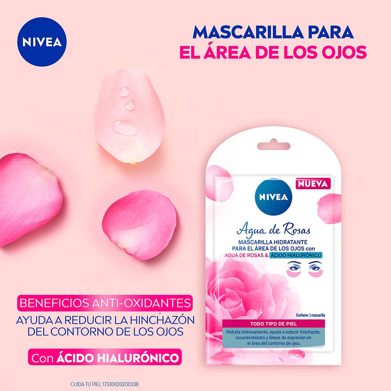 Agua De Rosas Nivea Mascarilla Contorno De Ojos 1 Pieza