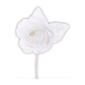 Flor Artificial Rosa Color Blanco De 5.5cm 9 Piezas Blanco