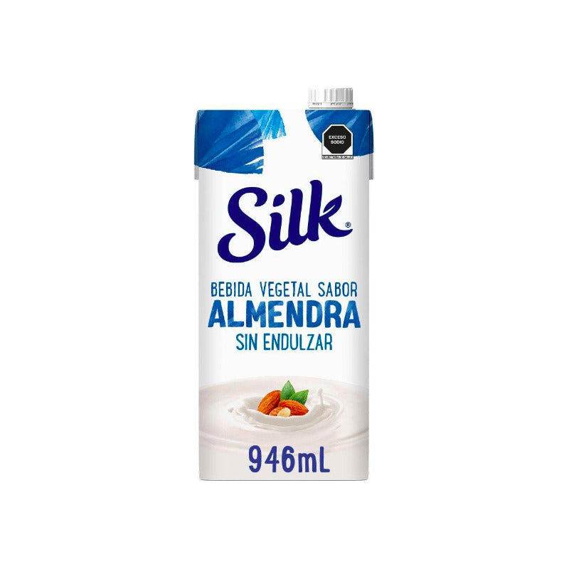 Bebida Vegetal Silk Sabor Almendra Sin Azúcar 5 Pz De 946 Ml